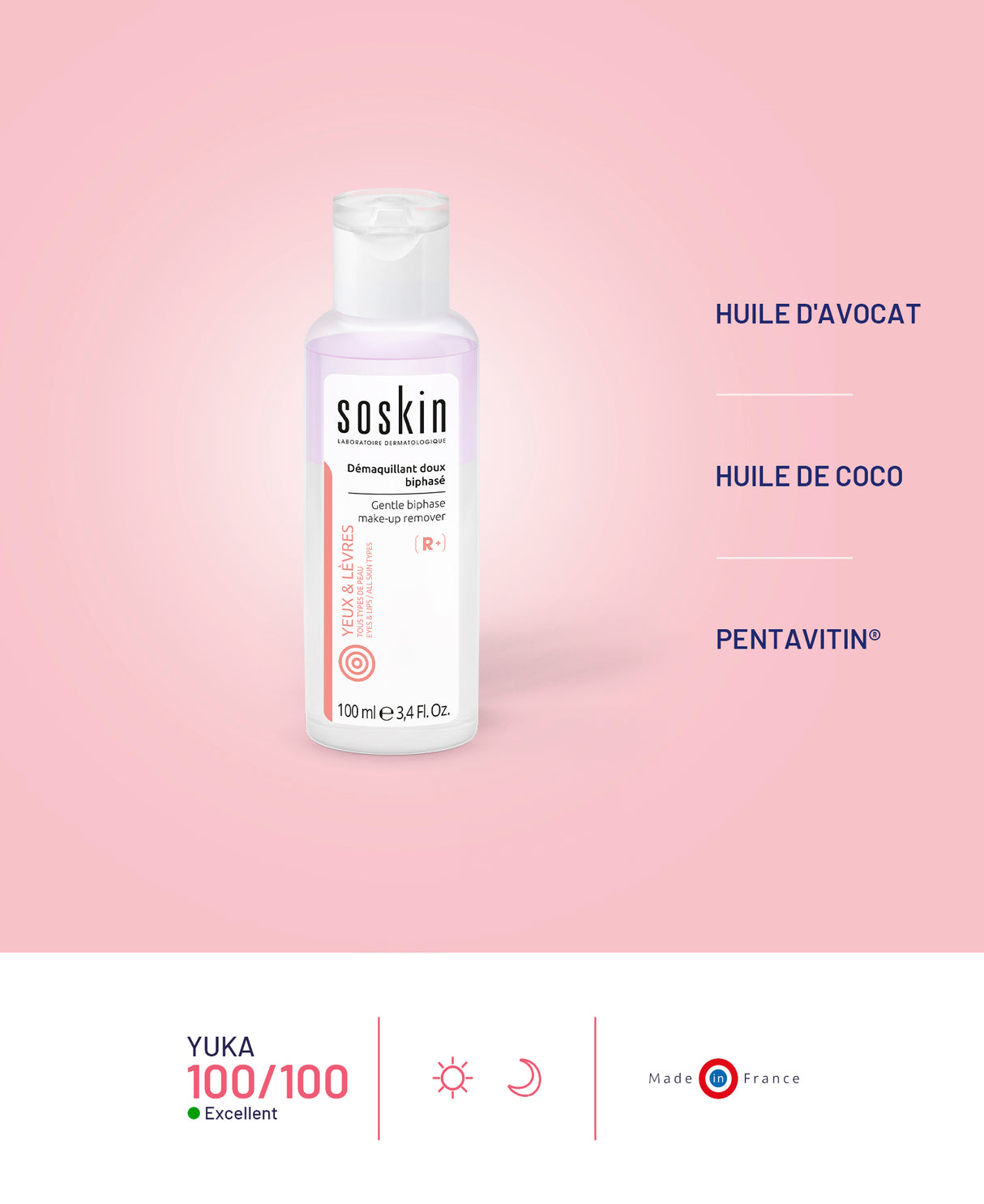 Démaquillant bi-phasé Nettoyants & Démaquillants Soskin