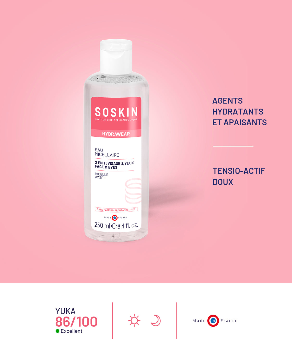 Eau micellaire Nettoyants & Démaquillants Soskin