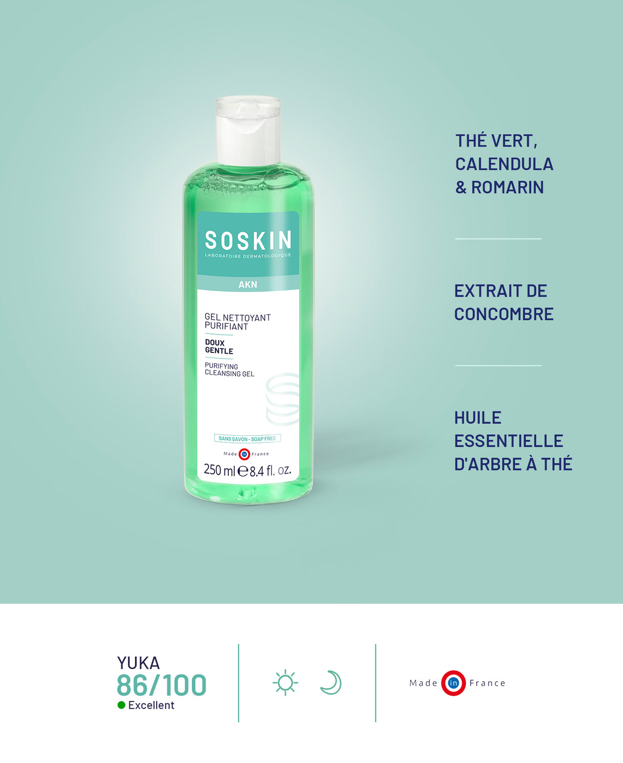 Gel nettoyant purifiant Nettoyants & Démaquillants Soskin