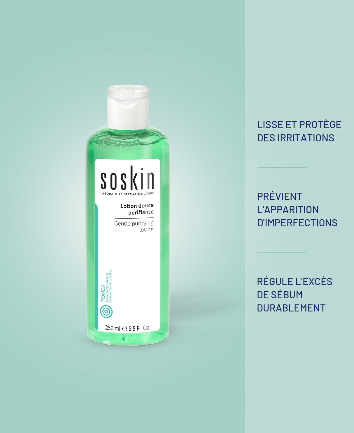 Lotion douce purifiante Nettoyants & Démaquillants Soskin