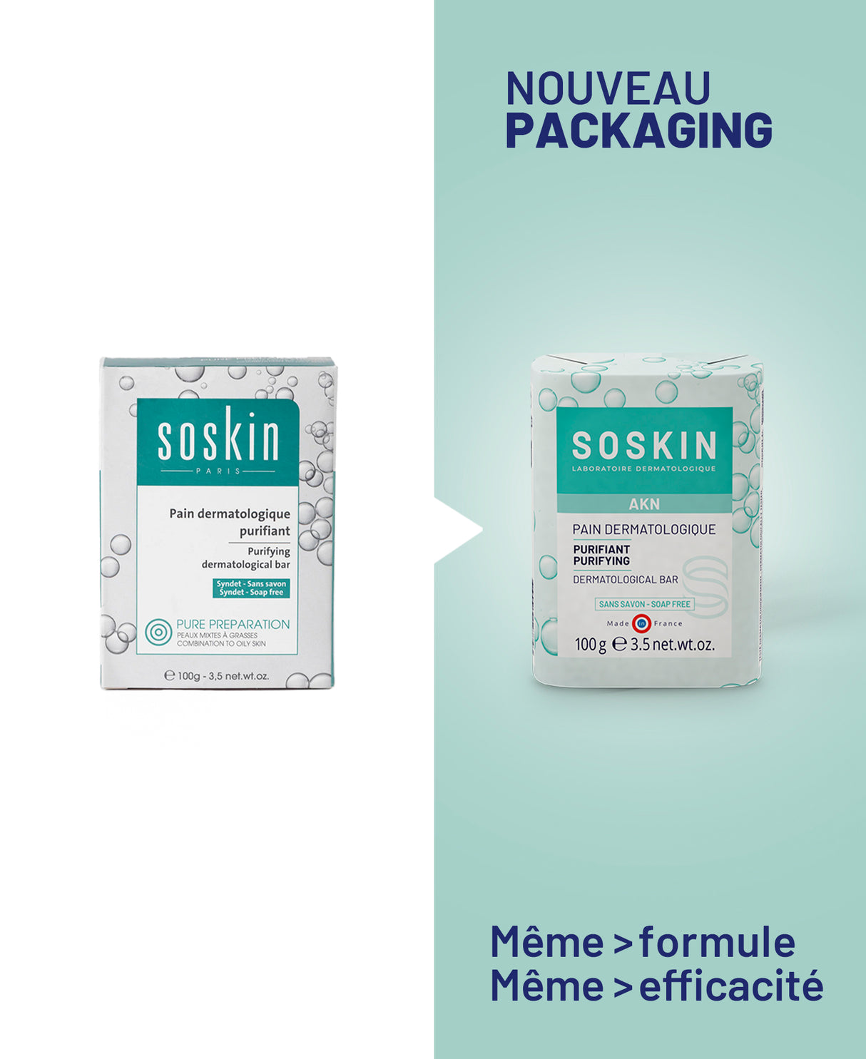 Pain dermatologique Nettoyants & Démaquillants Soskin