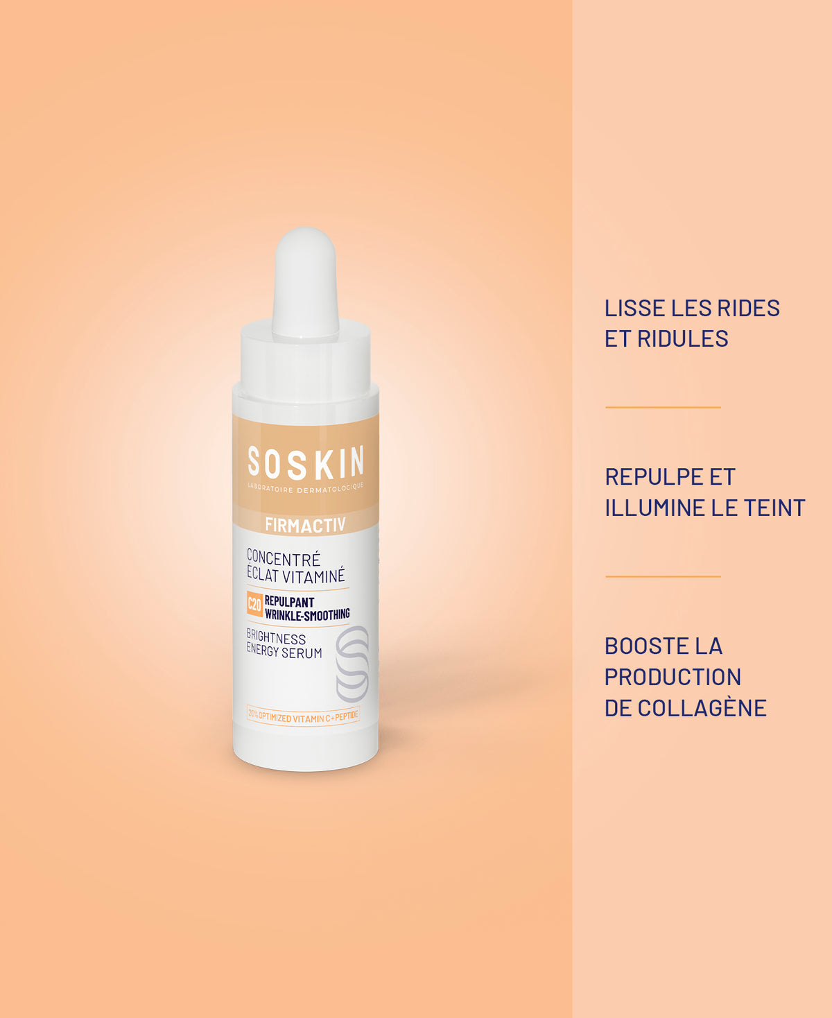 Concentré éclat vitaminé Soins solaires Soskin