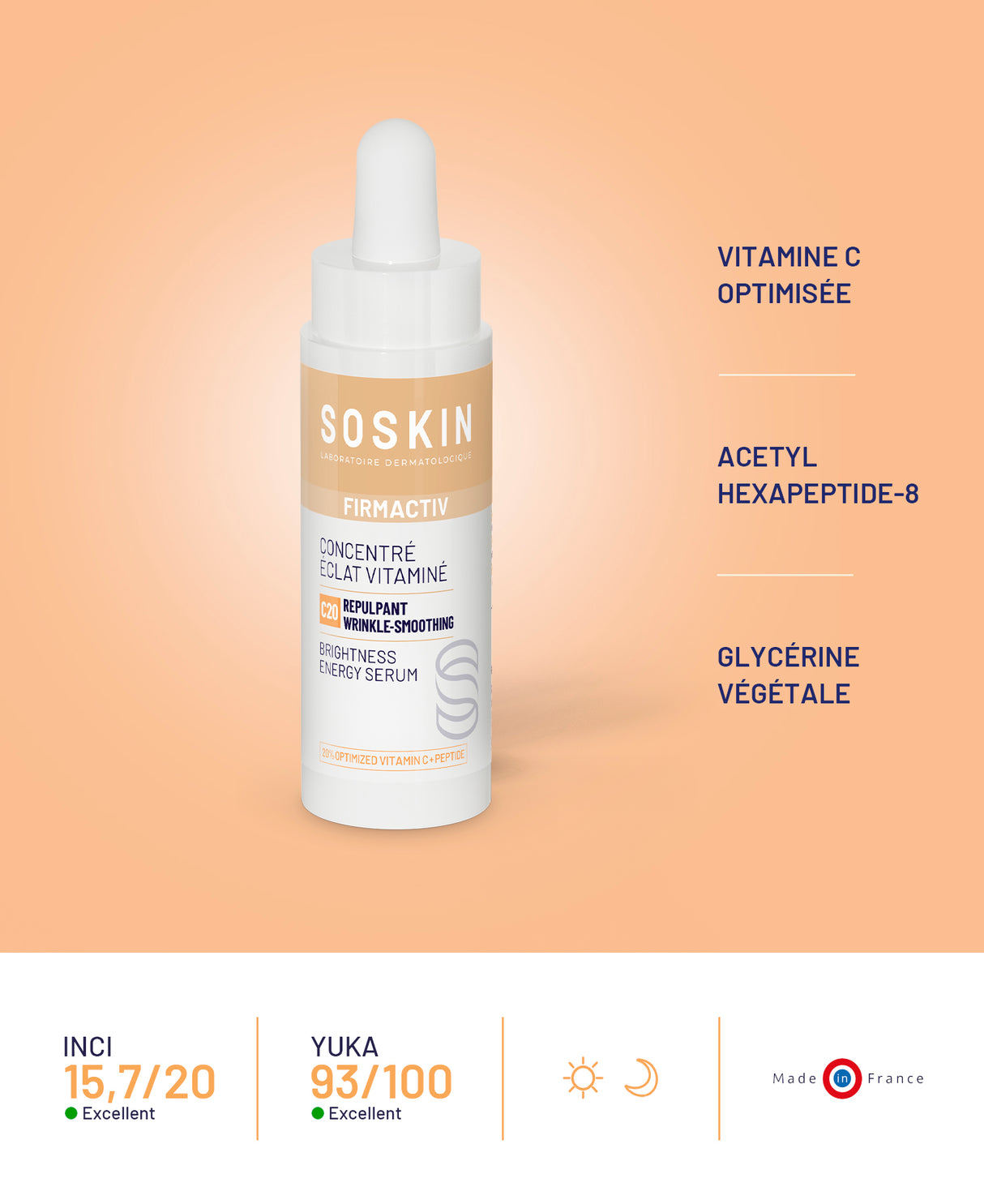 Concentré éclat-vitaminé & Crème anti-rides Soskin