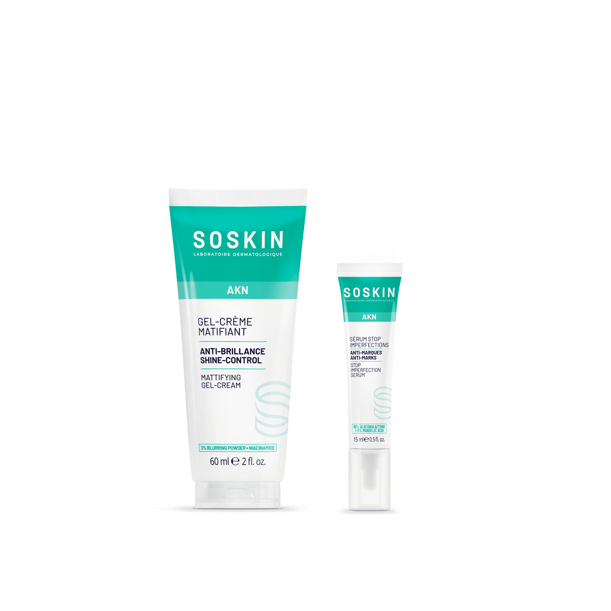 Gel-crème matifiant & Sérum stop imperfections Routines & Coffrets SOSkin
