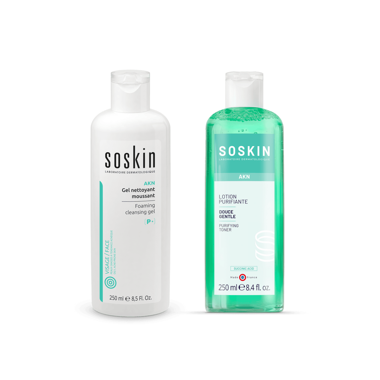 Gel nettoyant moussant & Lotion purifiante Nettoyants & Démaquillants Soskin