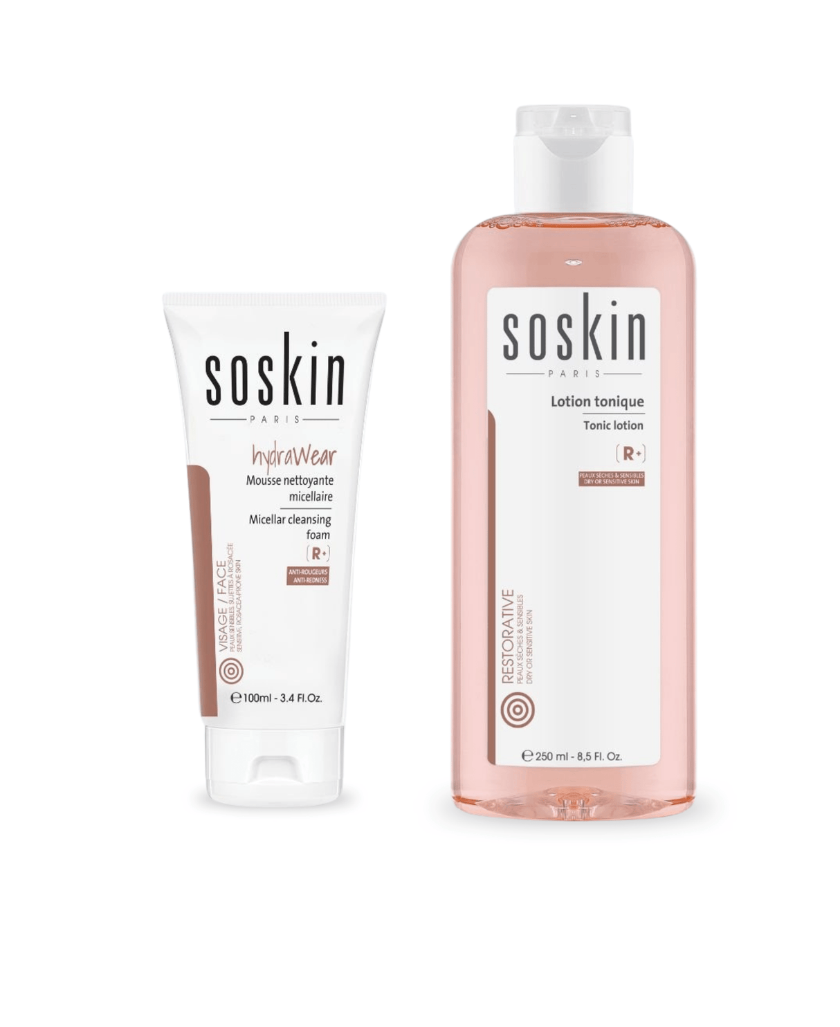 Mousse nettoyante micellaire & Lotion tonique hydratante Nettoyants & Démaquillants Soskin