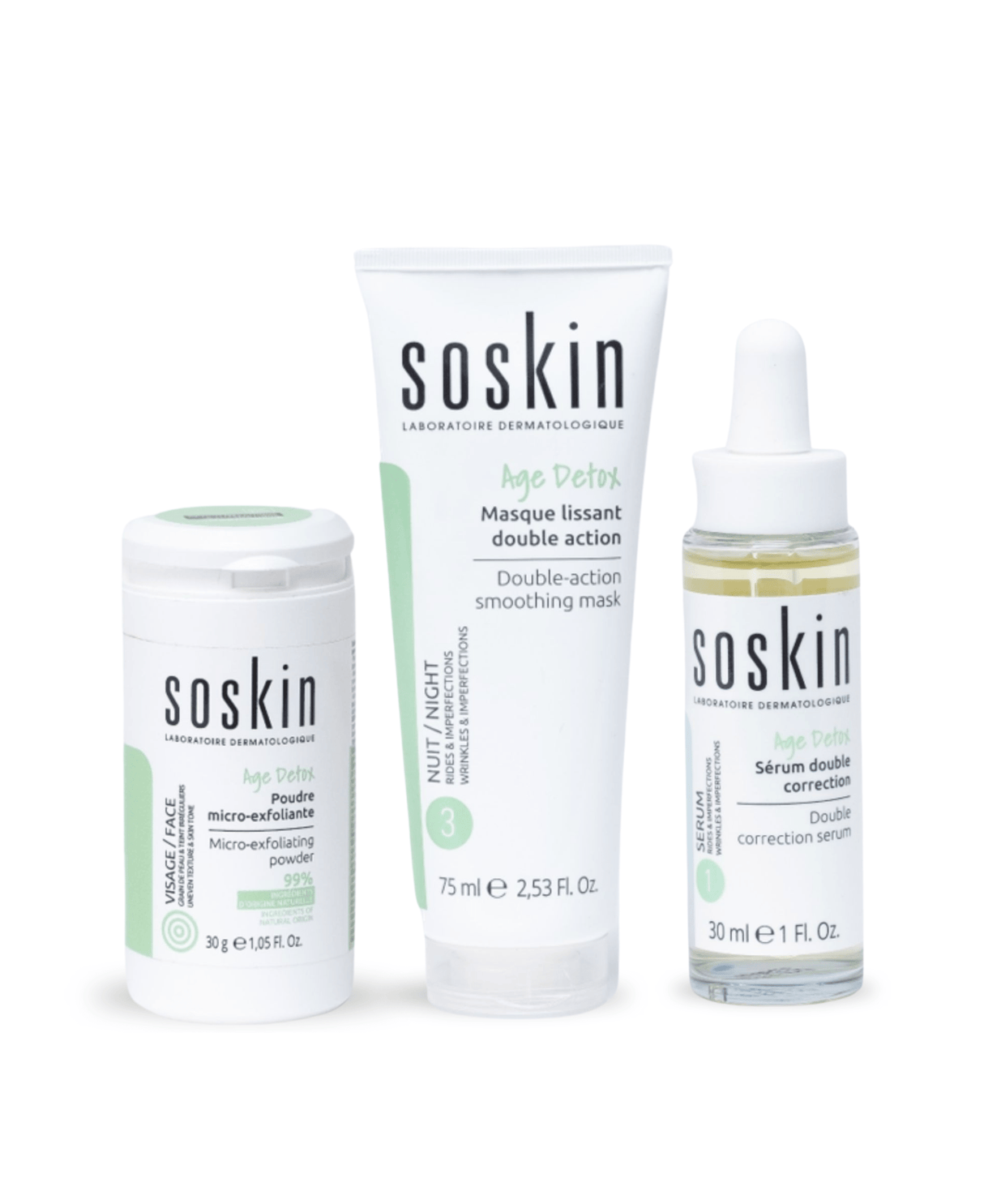 Routine anti-rides et imperfections soin de jour Soskin