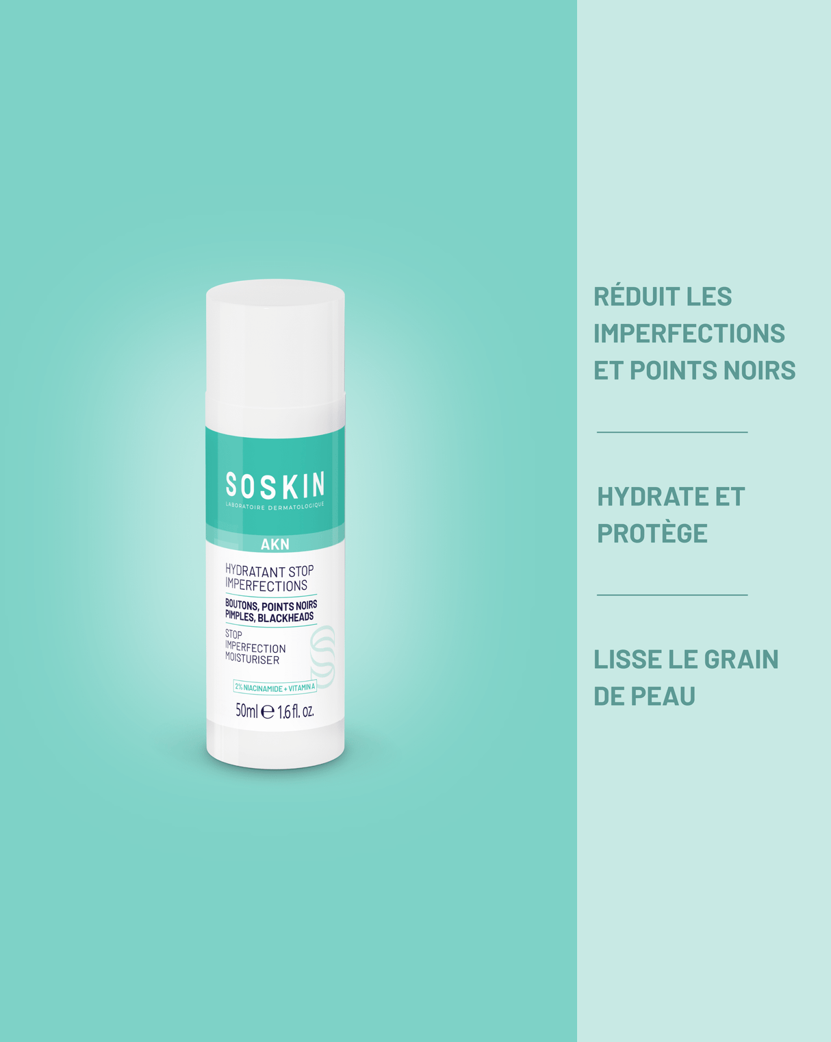 Hydratant stop imperfections Soins de jour Soskin