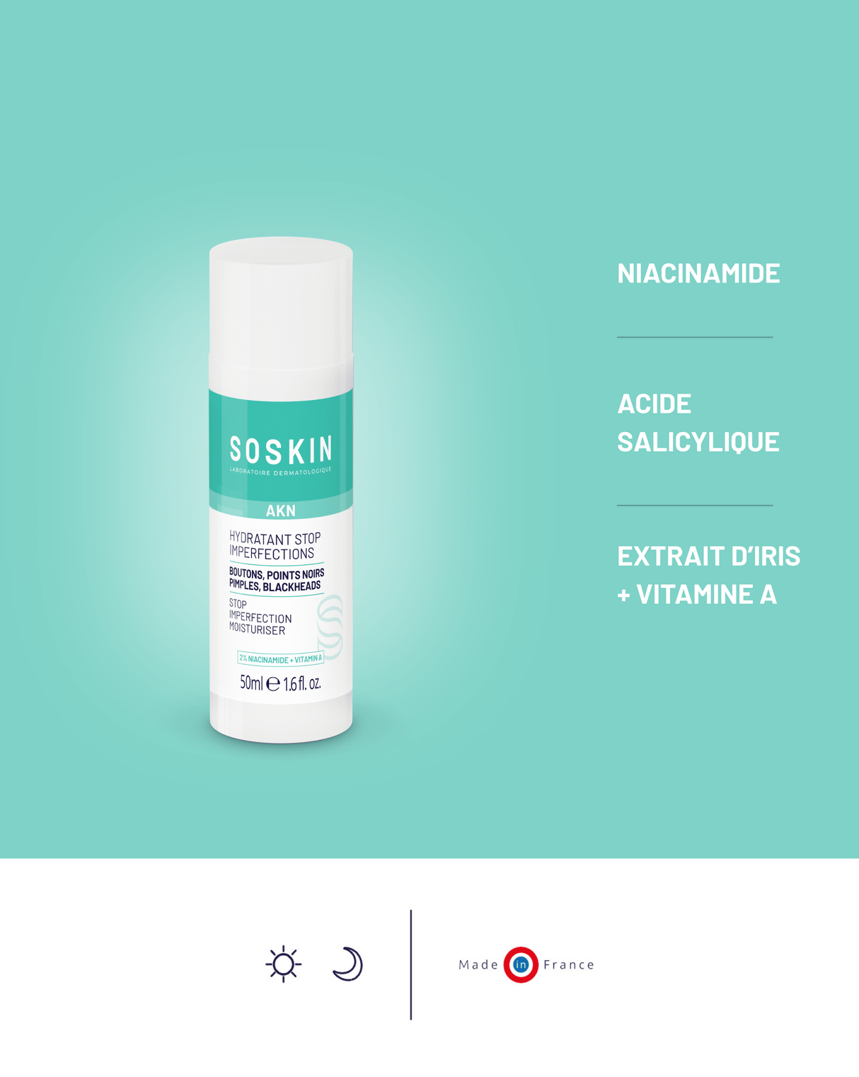 Hydratant stop imperfections Soins de jour Soskin