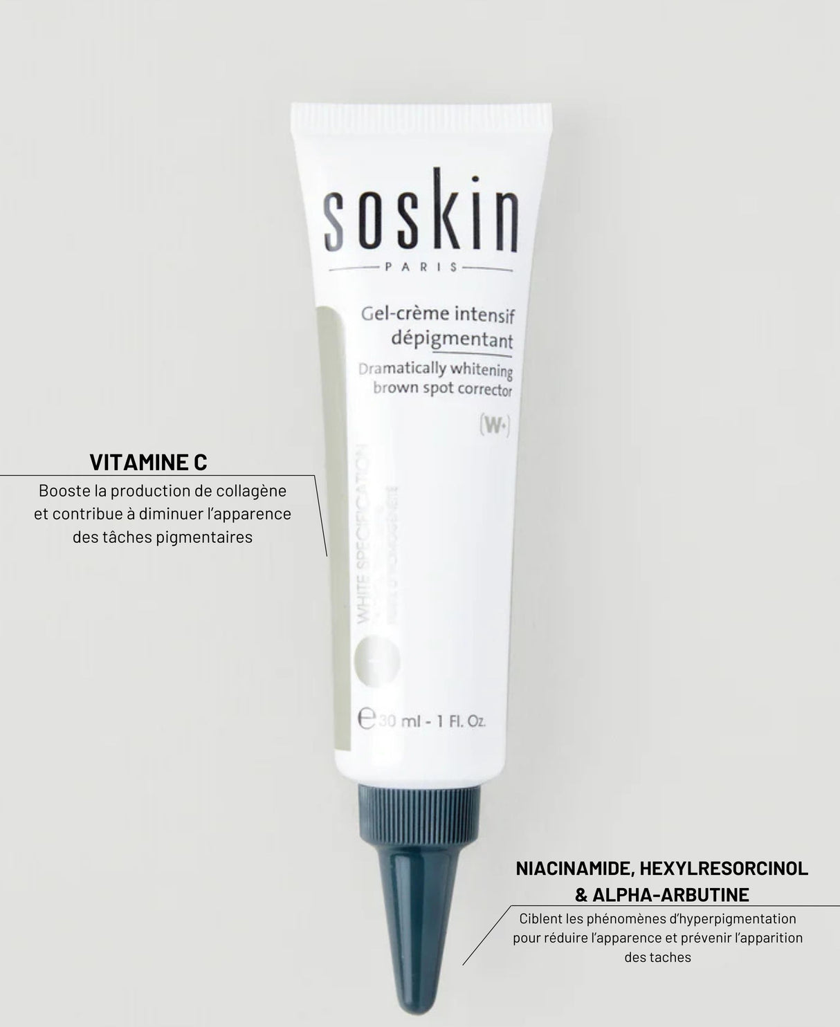 Gel-crème intensif dépigmentant Soins ciblés Soskin