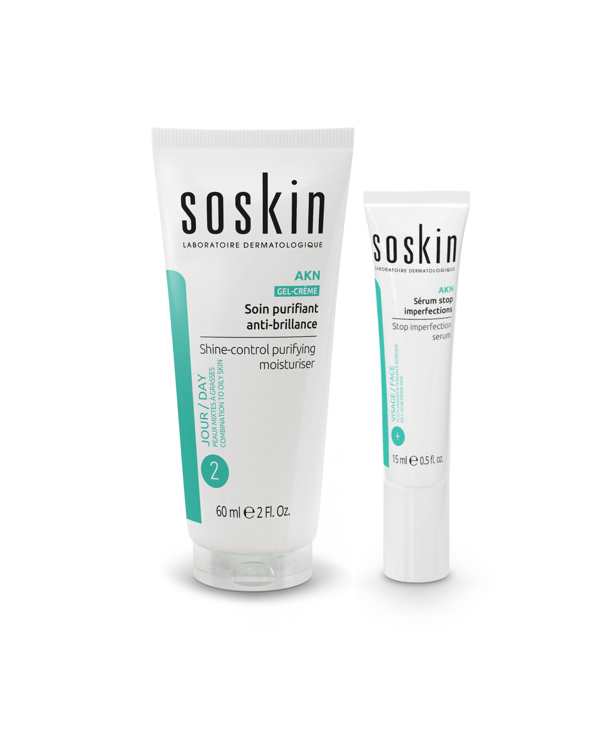 Soin purifiant anti-brilance & Sérum stop imperfections SOSkin