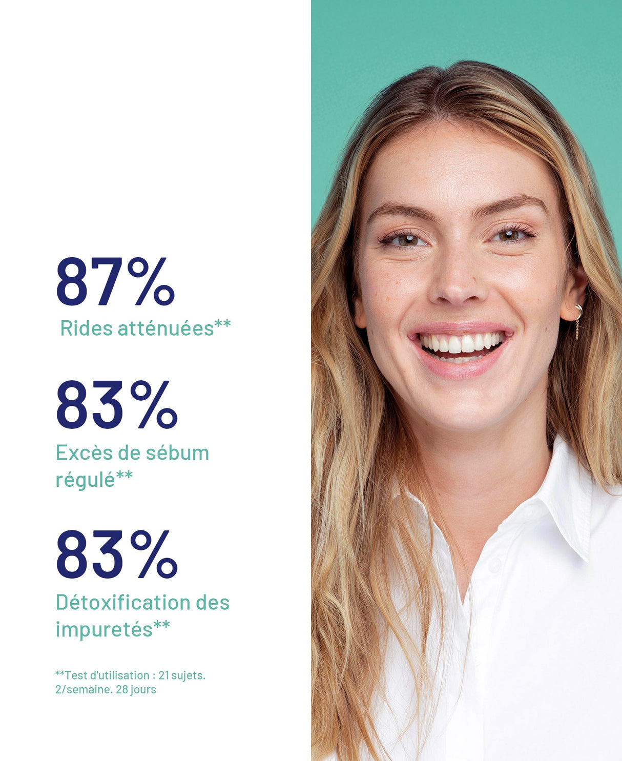 Masque lissant double action