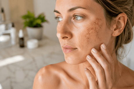 Taches brunes sur le visage après l'été, hyperpigmentation liée à l'exposition solaire