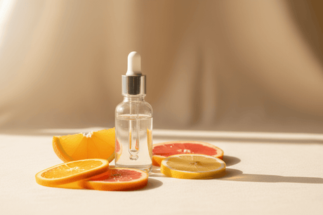 Sérum à la vitamine C et tranches d'agrumes, soin éclat pour teint terne