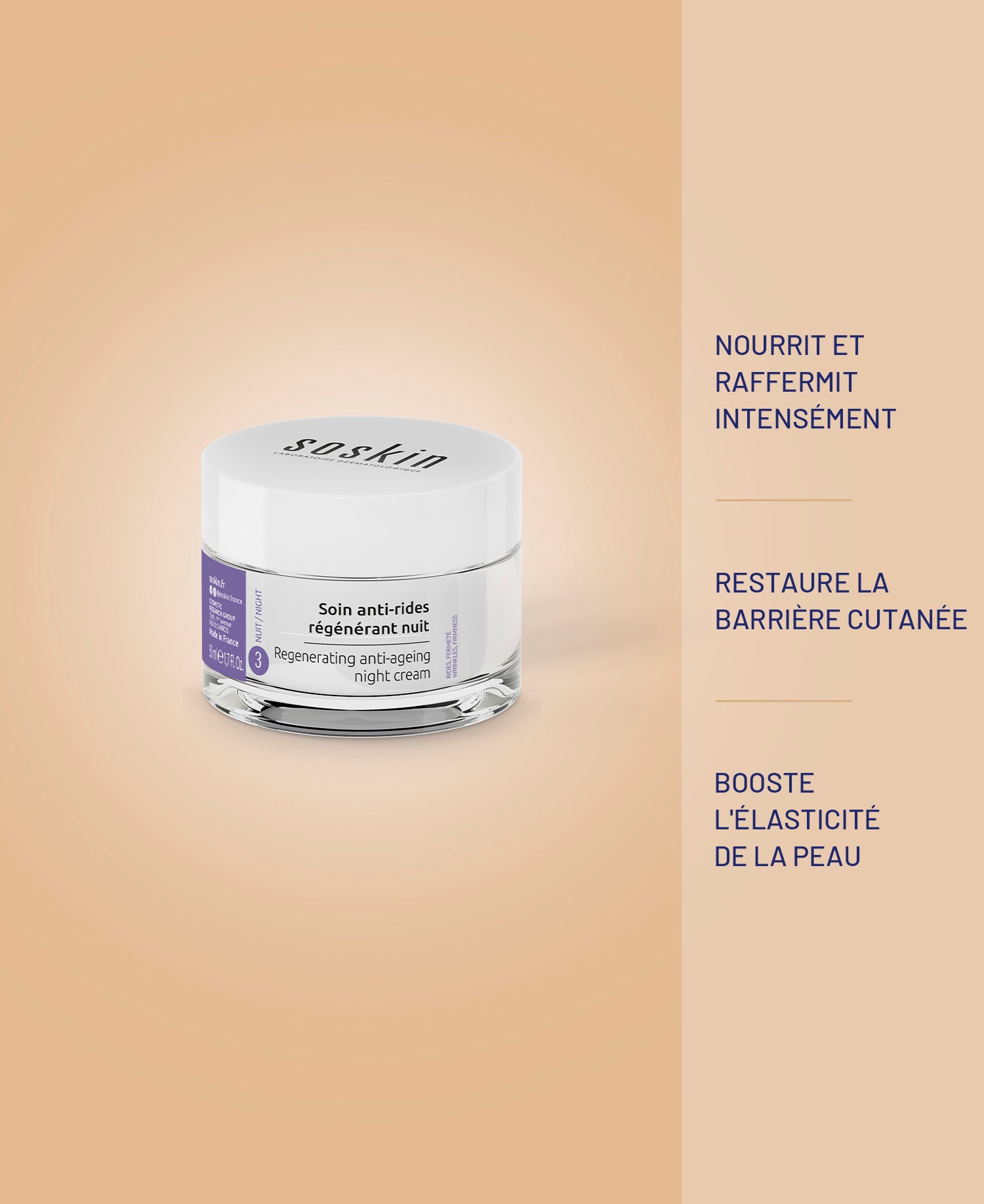 Regenerating anti-wrinkle night treatment - SOSKIN