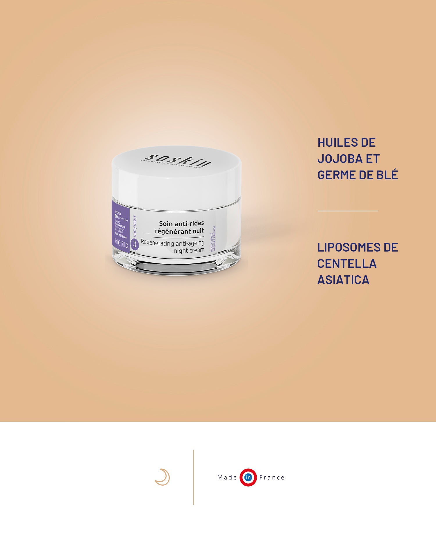 Regenerating anti-wrinkle night treatment - SOSKIN