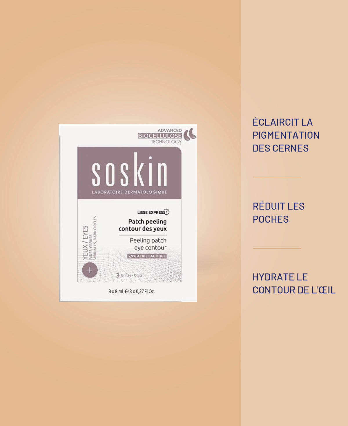 Patch peeling contour des yeux