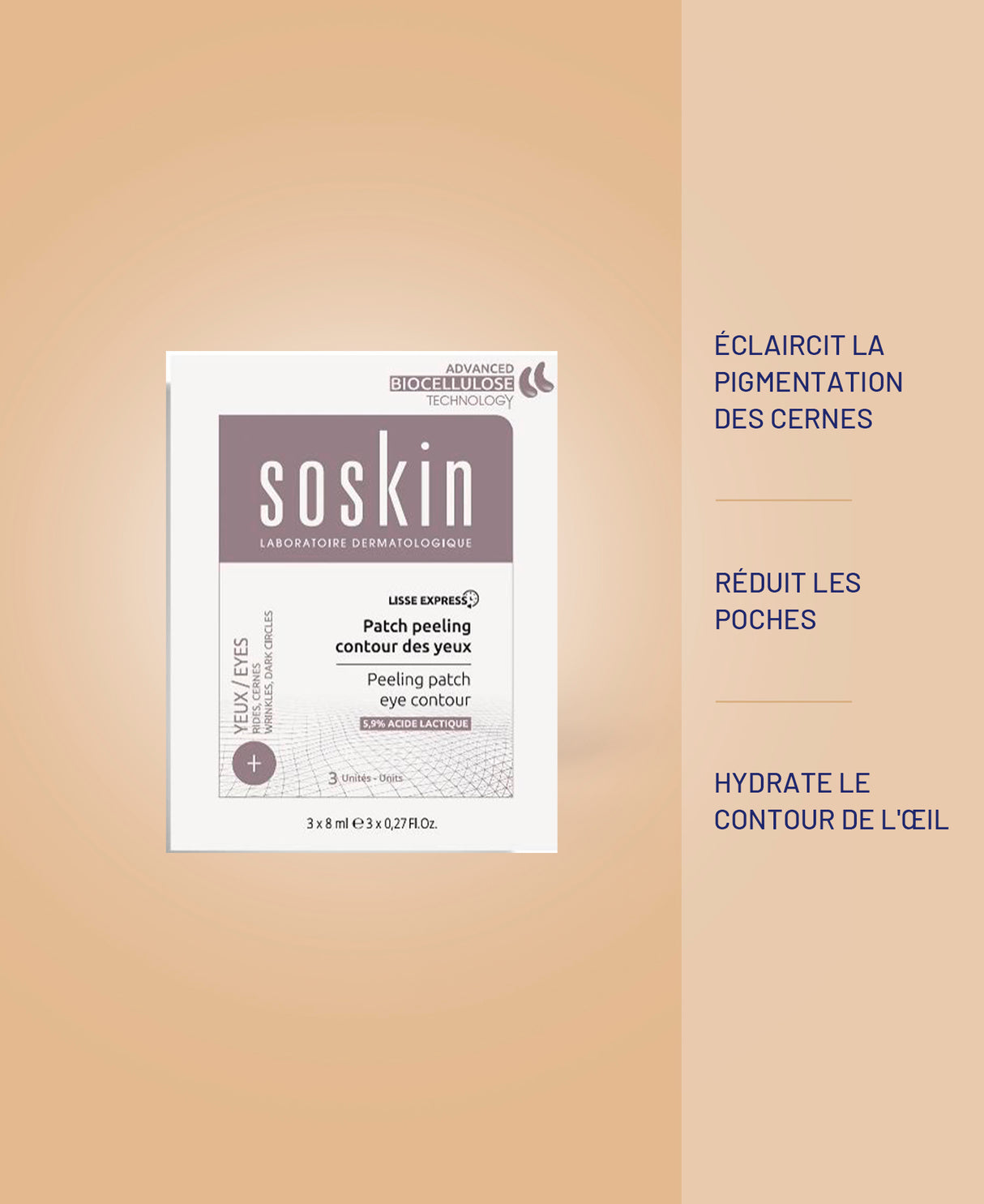 Patch peeling contour des yeux