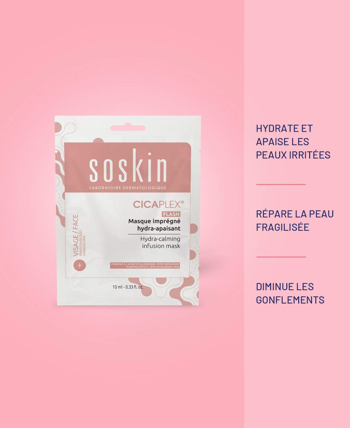 Masque Imprégné Hydra apaisant Soins ciblés Soskin