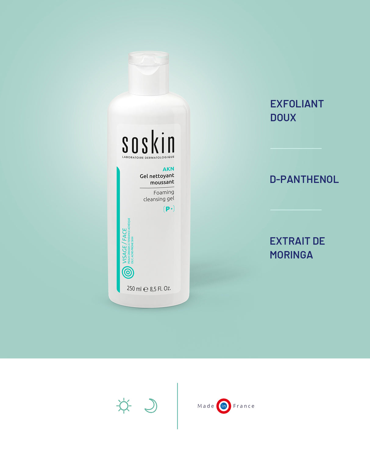 Gel nettoyant moussant