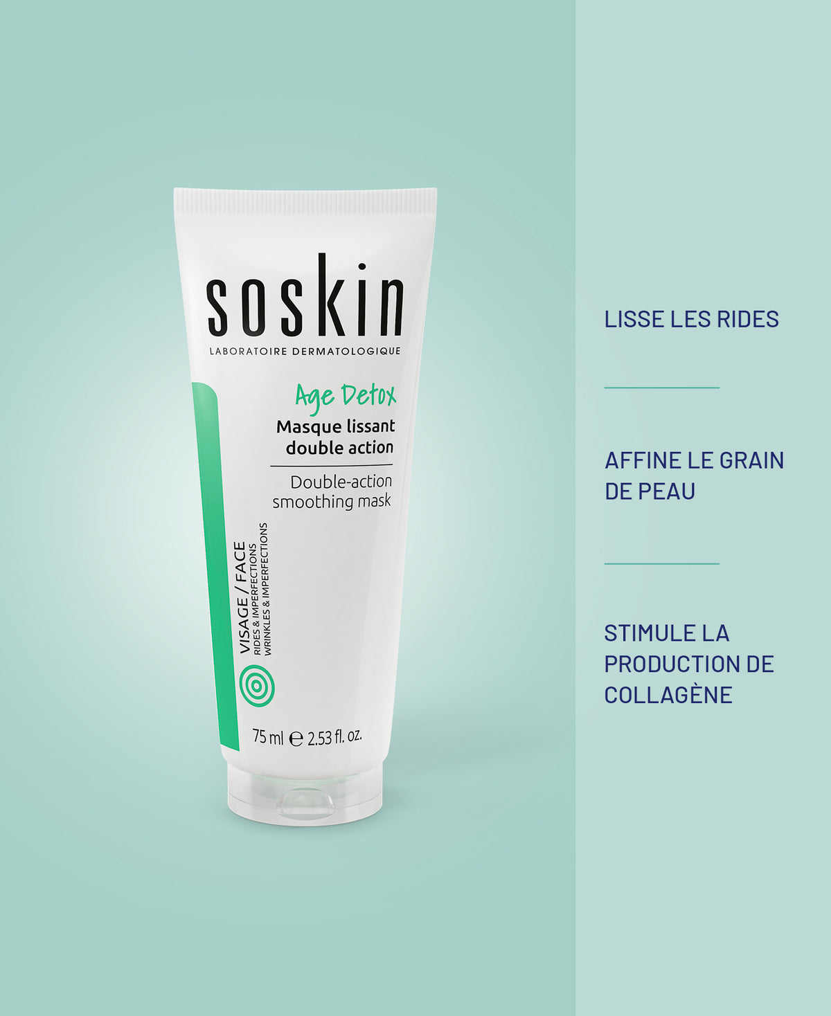 Masque lissant double action
