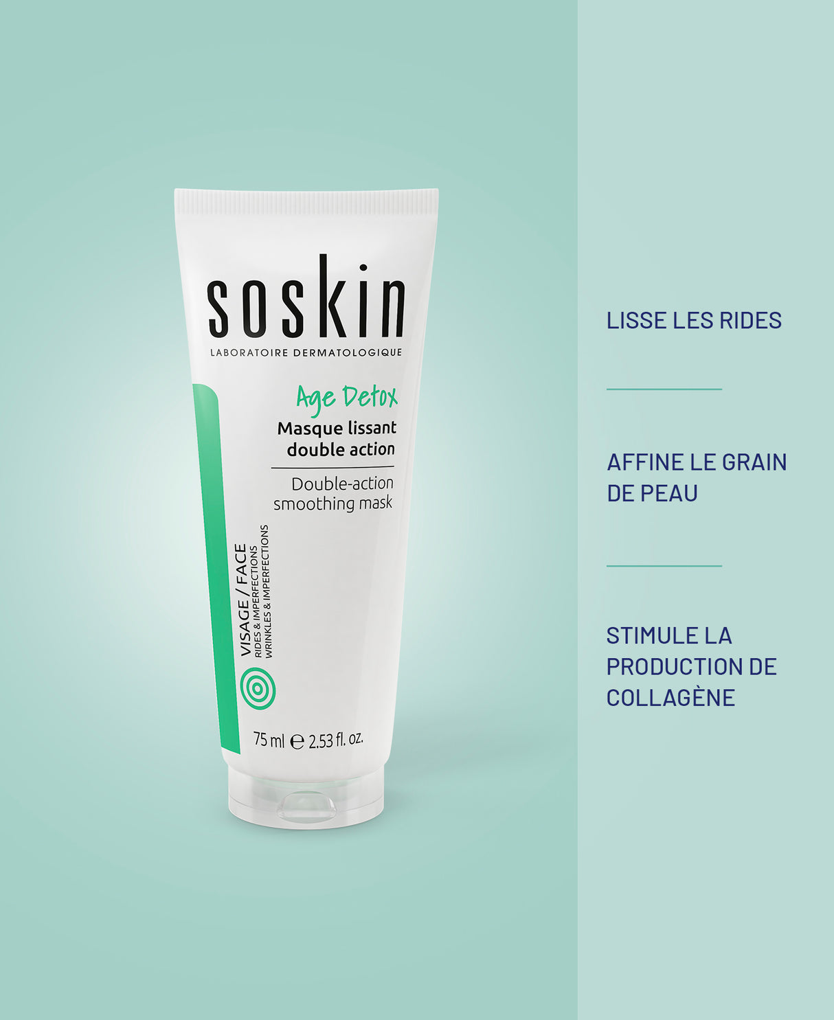 Masque lissant double action