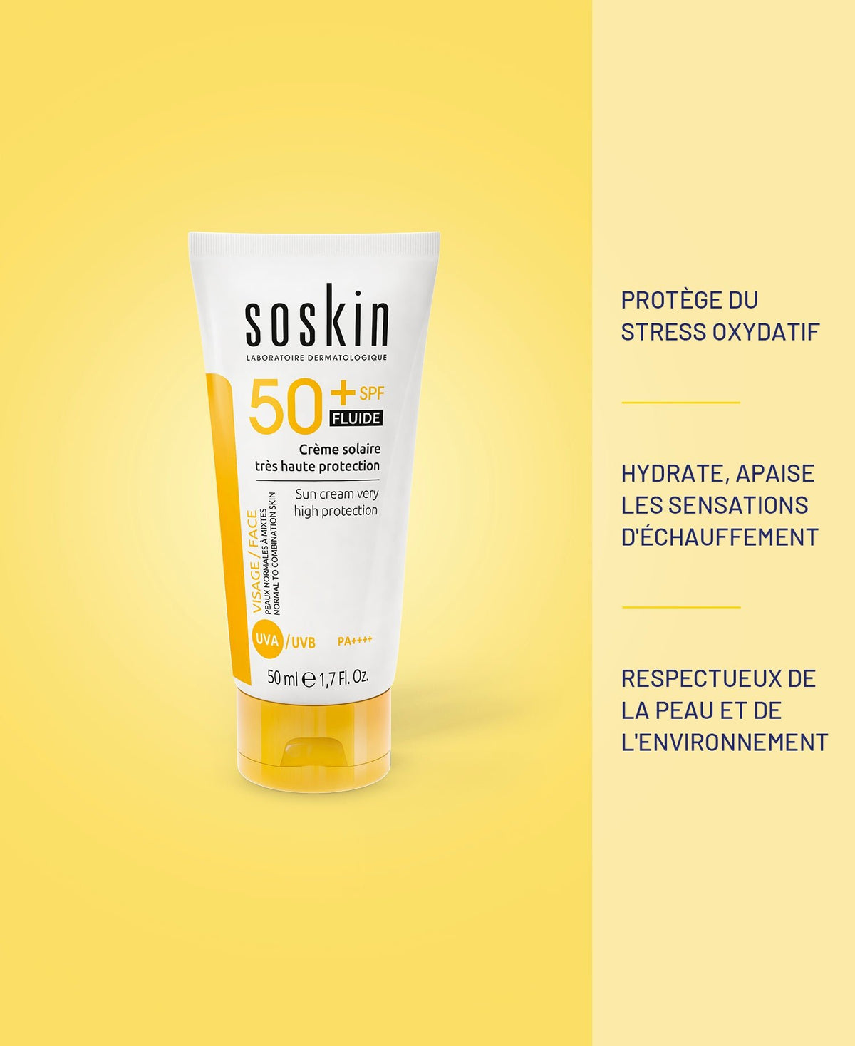 Crème solaire très haute protection fluide SPF50+