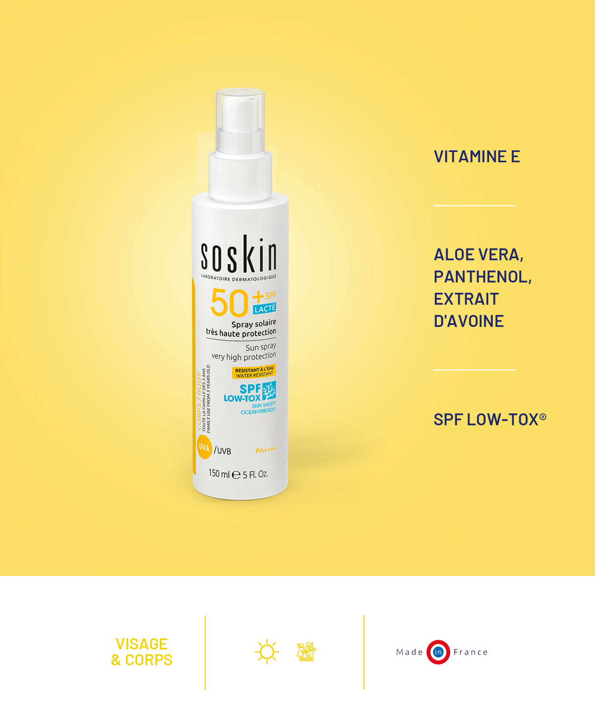 Spray solaire très haute protection SPF50+