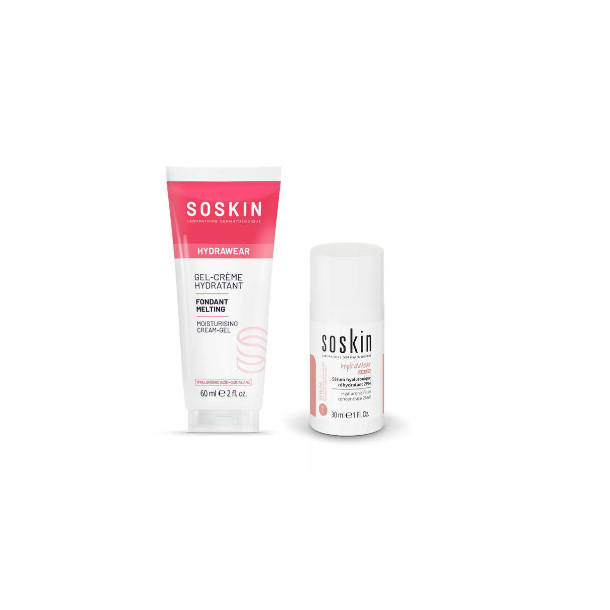 Gel-crème hydratant  & Sérum hyaluronique réhydratant 2PM