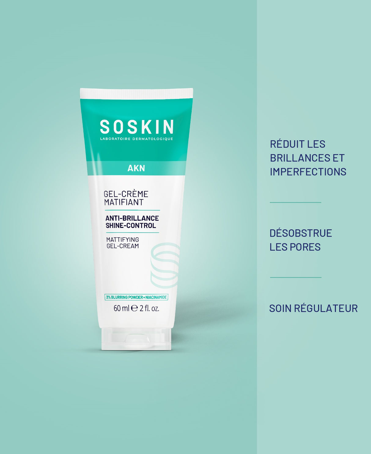 Gel-crème matifiant Soin de la peau Soskin