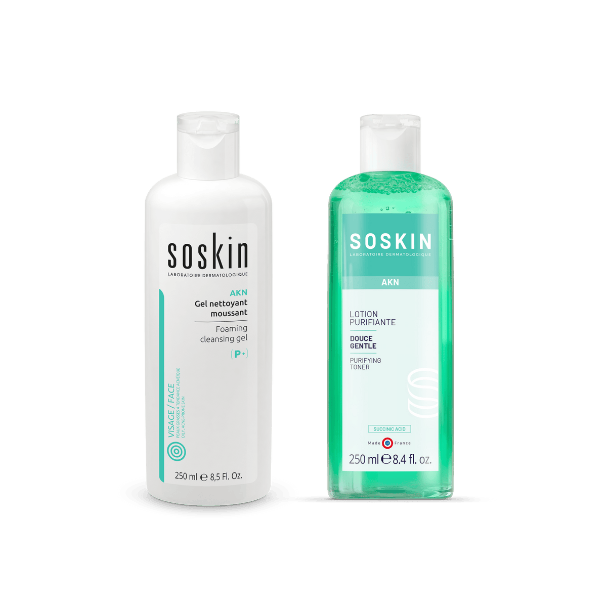 Gel nettoyant moussant & Lotion purifiante Nettoyants & Démaquillants Soskin