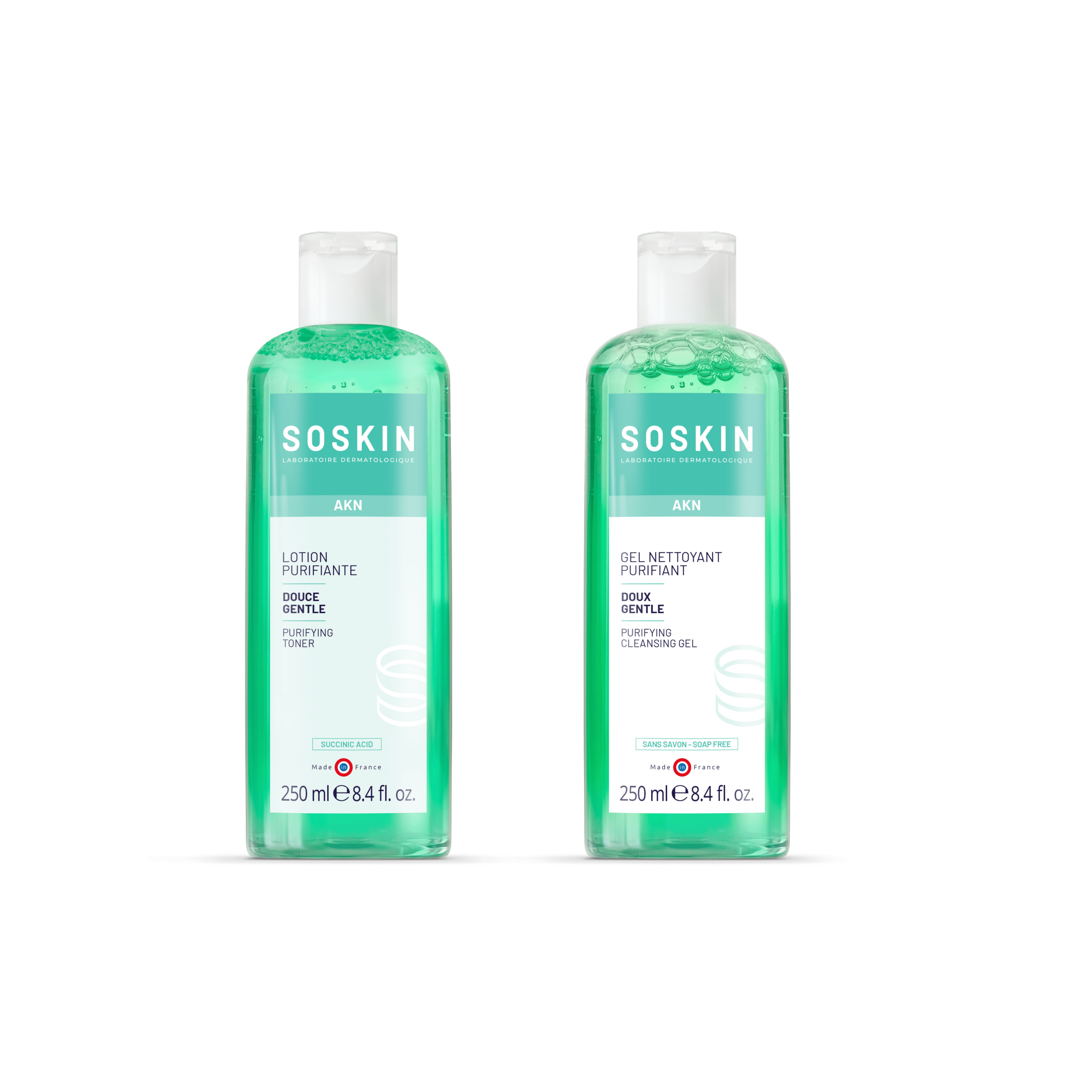 Gentle purifying lotion & Gentle purifying cleansing gel – SOSKIN