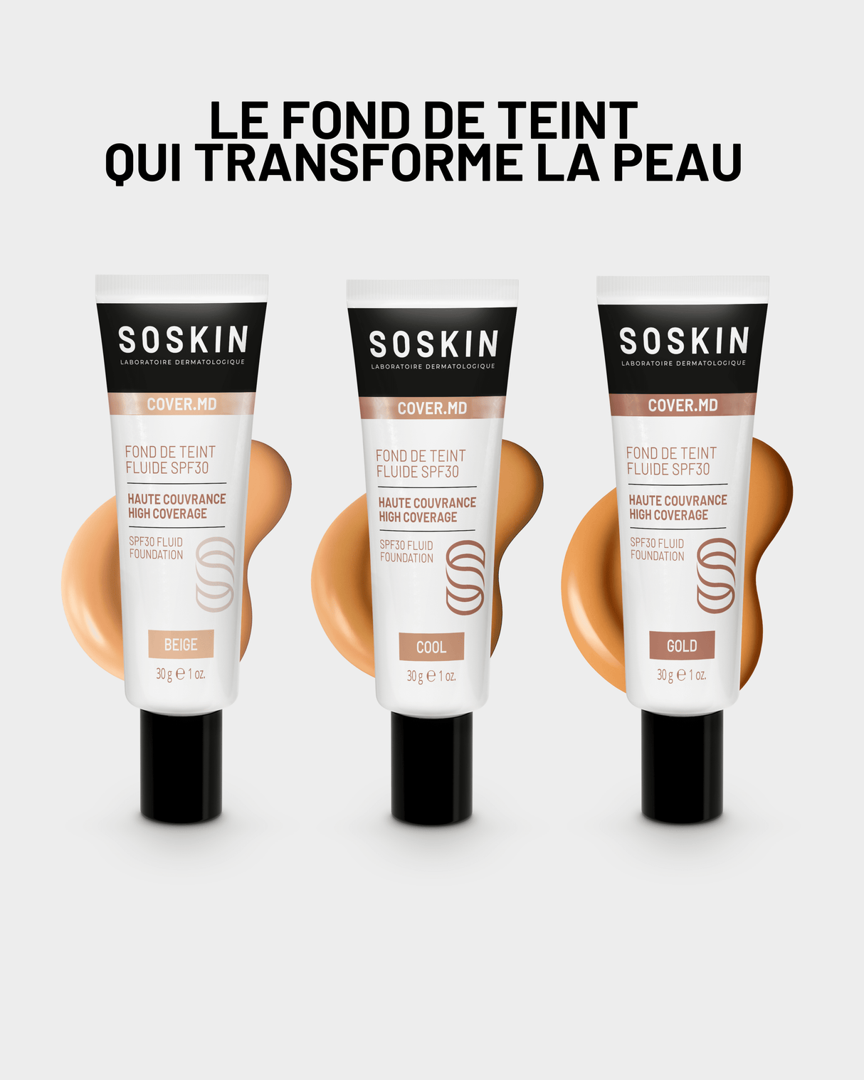 Fond de teint fluide SPF30 Soskin
