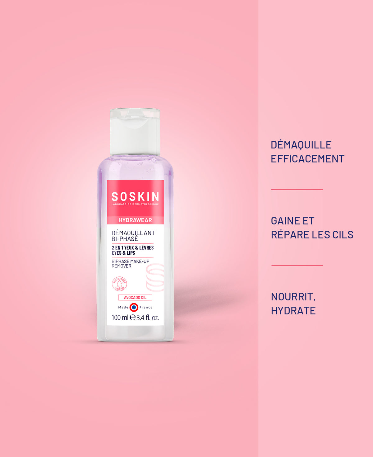 Démaquillant doux bi-phasé Nettoyants & Démaquillants Soskin